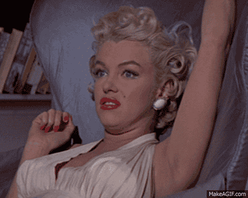 Marilyn Monroe looks grossed out in a scene from "The Seven Year Itch"
