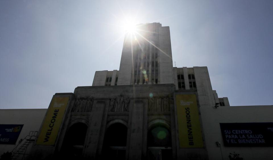 Exterior of the Art Deco Los Angeles County General Hospital building