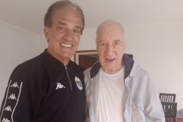 La foto de Carlos Bilardo junto a Miguel Ángel Lemme