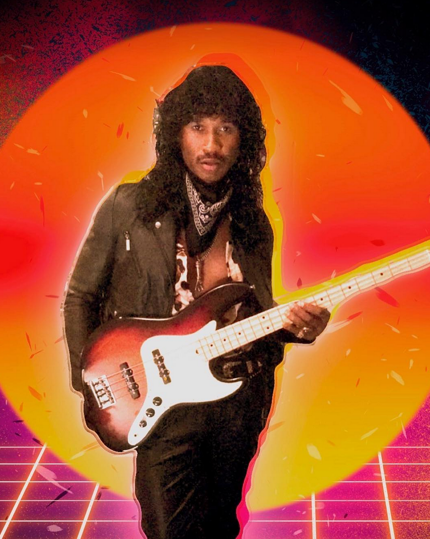 <p>It’s Rick James … well, you know. Usher chose to dress as the “Super Freak” artist, guitar and all. (Photo: Instagram/Usher) </p>