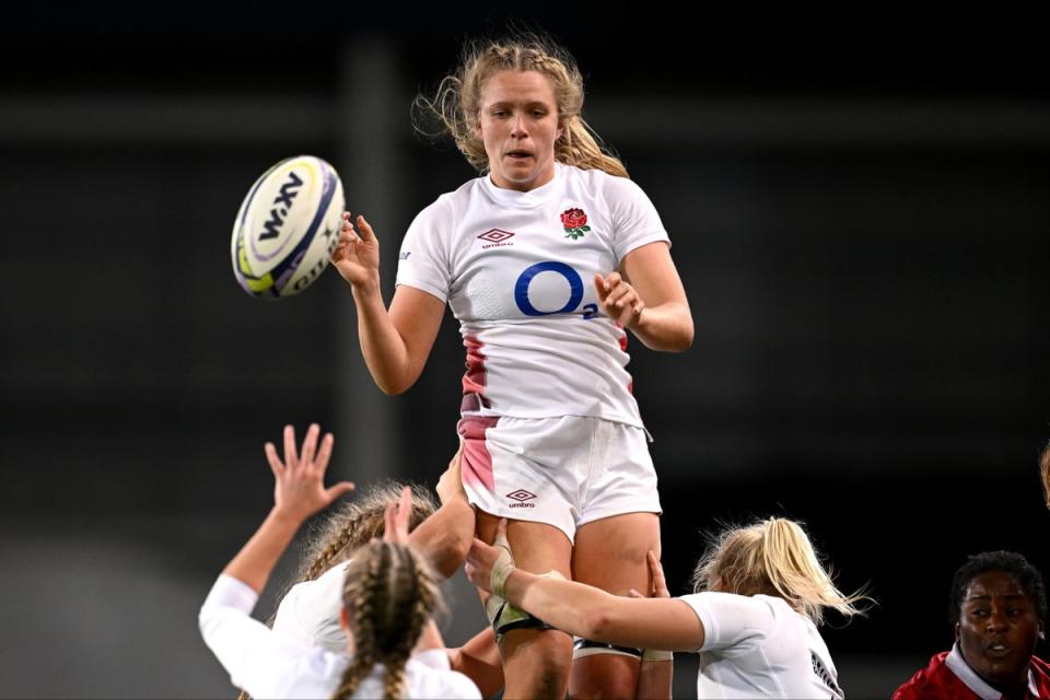 Lock Zoe Aldcroft and England face the Black Ferns in the inaugural WXV competition (Getty Images)