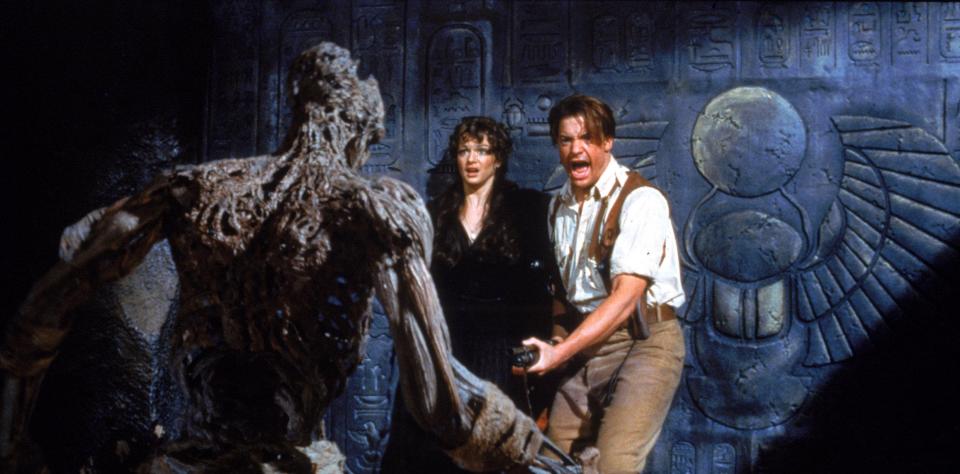 Brendan Fraser with Rachel Weisz in 1999's "The Mummy."