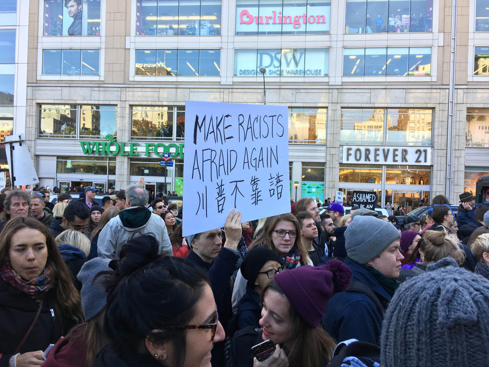 Tens of thousands protest Trump’s election victory