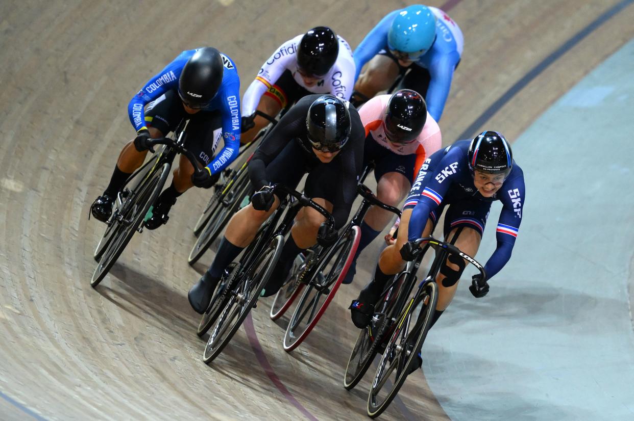  Riders including Mathilde Gros compete at the 2022 Track World Championships 