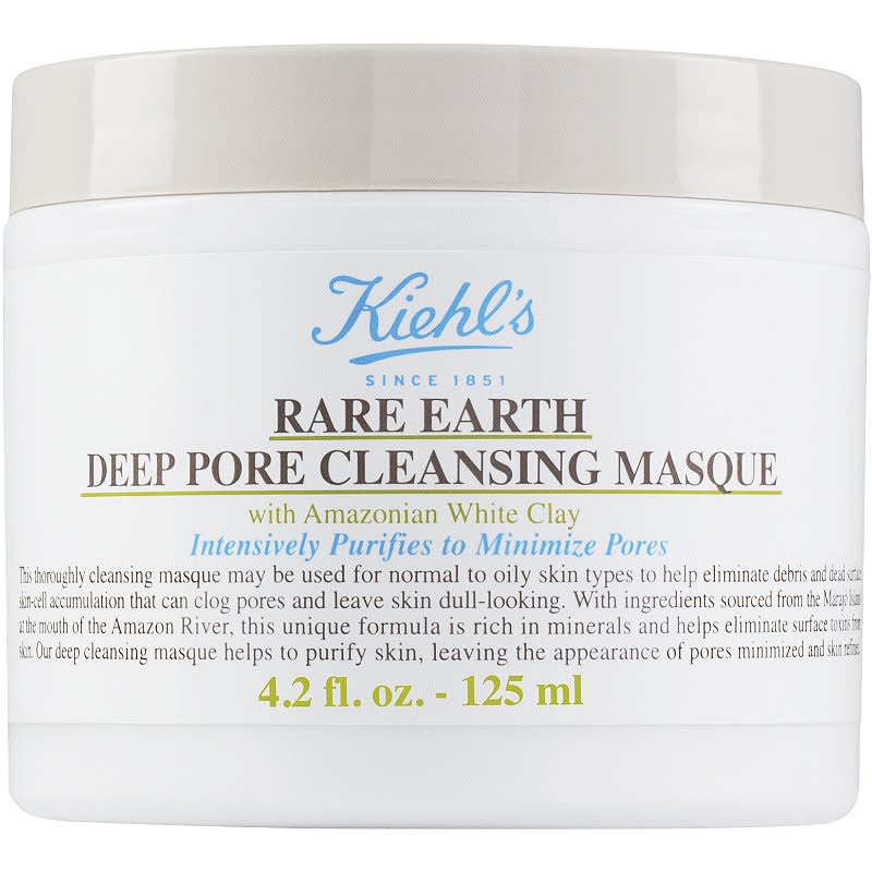 Kiehl's Rare Earth Deep Pore Cleansing Mask; best clay face masks