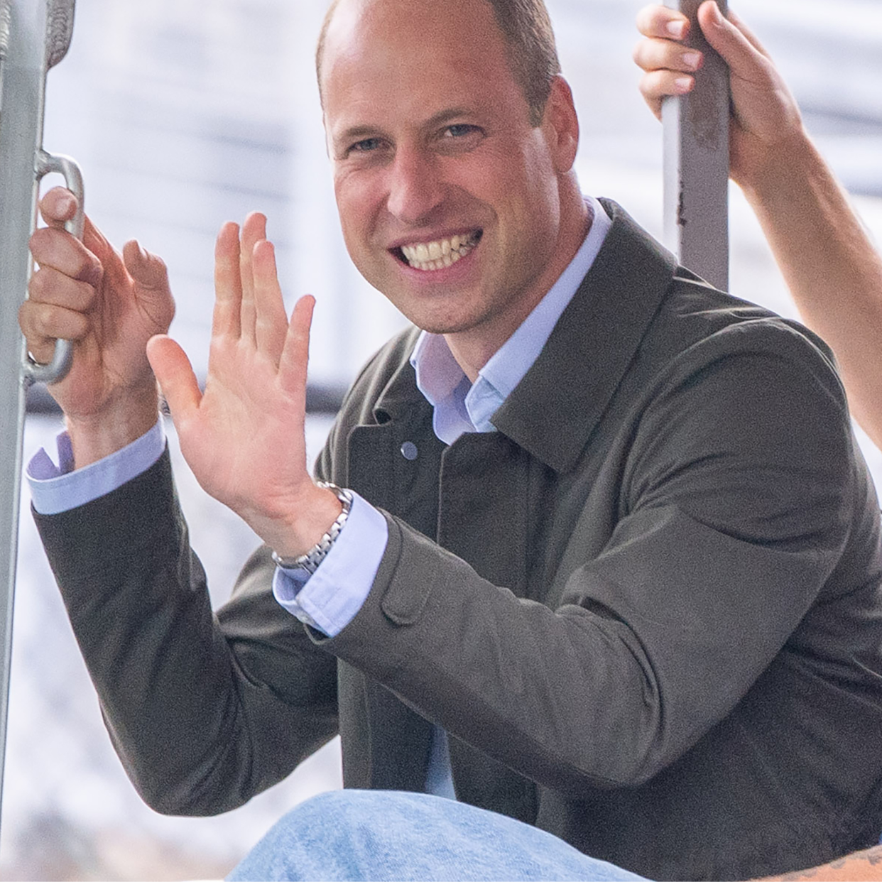  Prince William, Prince of Wales visits the Billion Oyster Project at Governors Island on September 18, 2023 in New York City. 