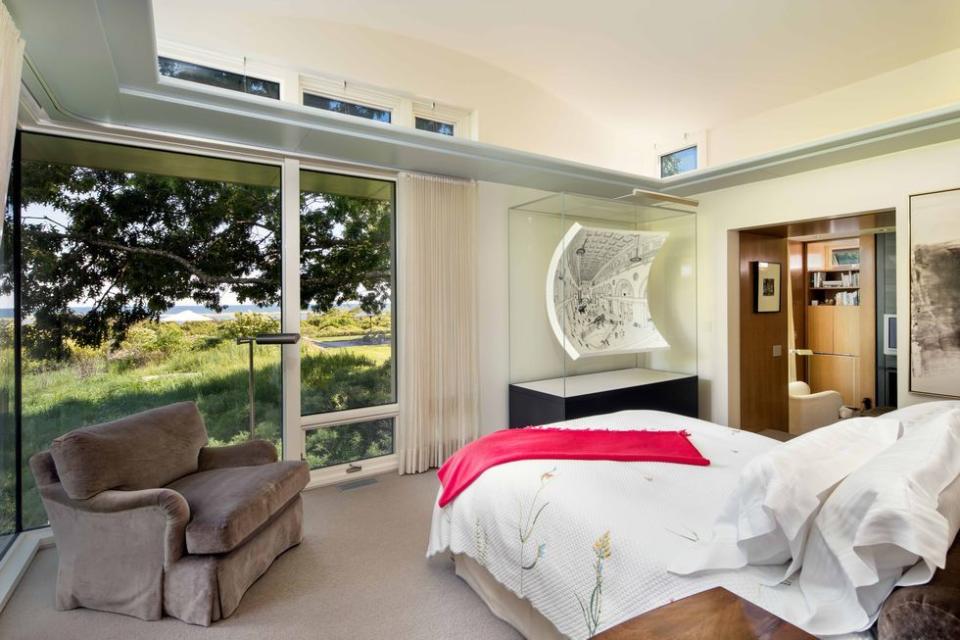 4) The master suite features its own private den.