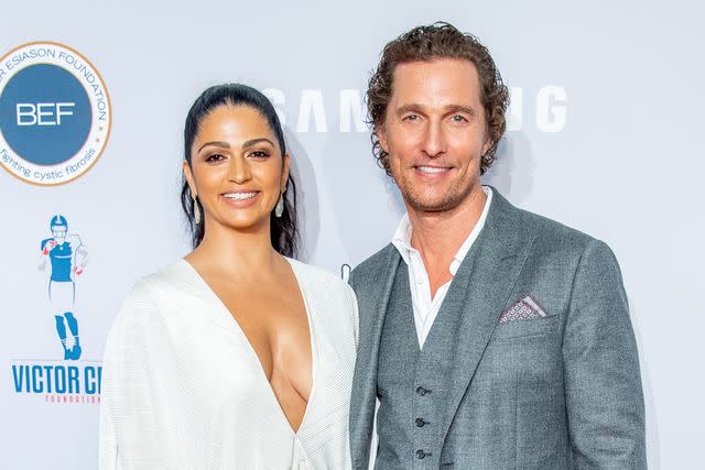 <p>Roy Rochlin/Getty</p> Camila Alves and Matthew McConaughey