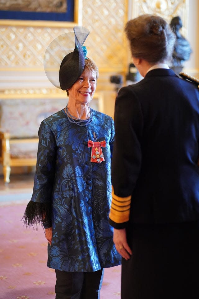 Celia Imrie with the Princess Royal