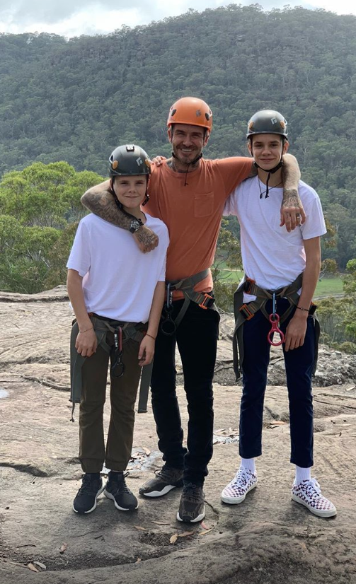 David with two of their sons, Romeo and Cruz. Photo: Instagram/victoriabeckham