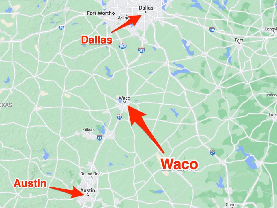 waco location on google maps