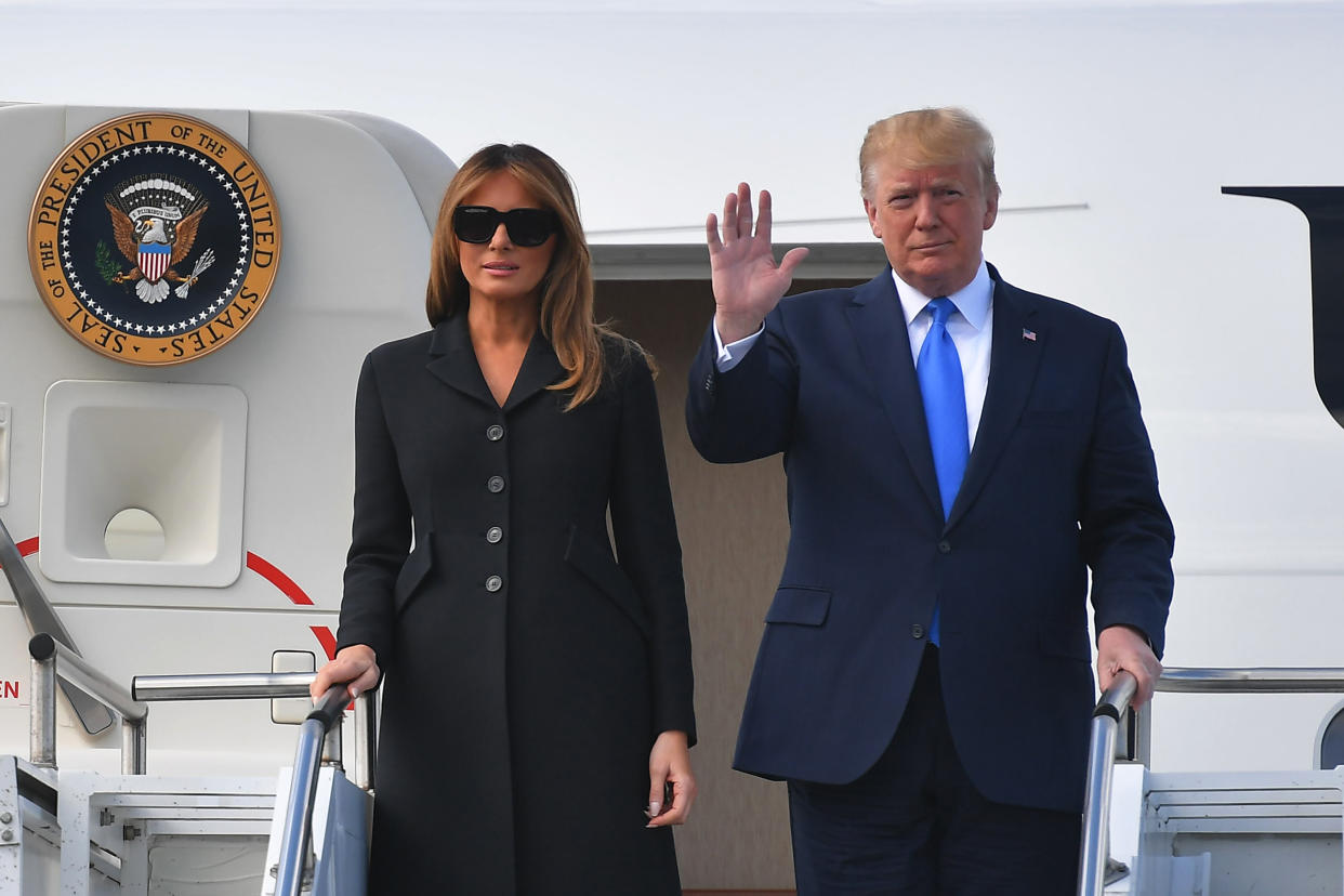 The reason why Melania Trump wear sunglasses so often may have been revealed [Photo: Getty]