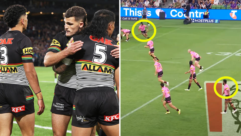 Brian To'o and Sunia Turuva, pictured here in action for the Penrith Panthers.