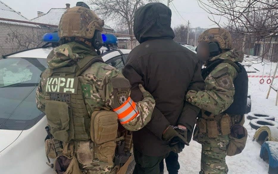 The arrest of Artemy Ryabchuk in Dnipro - UKRAINIAN MINISTRY OF INTERNAL AFFAIRS / AFP