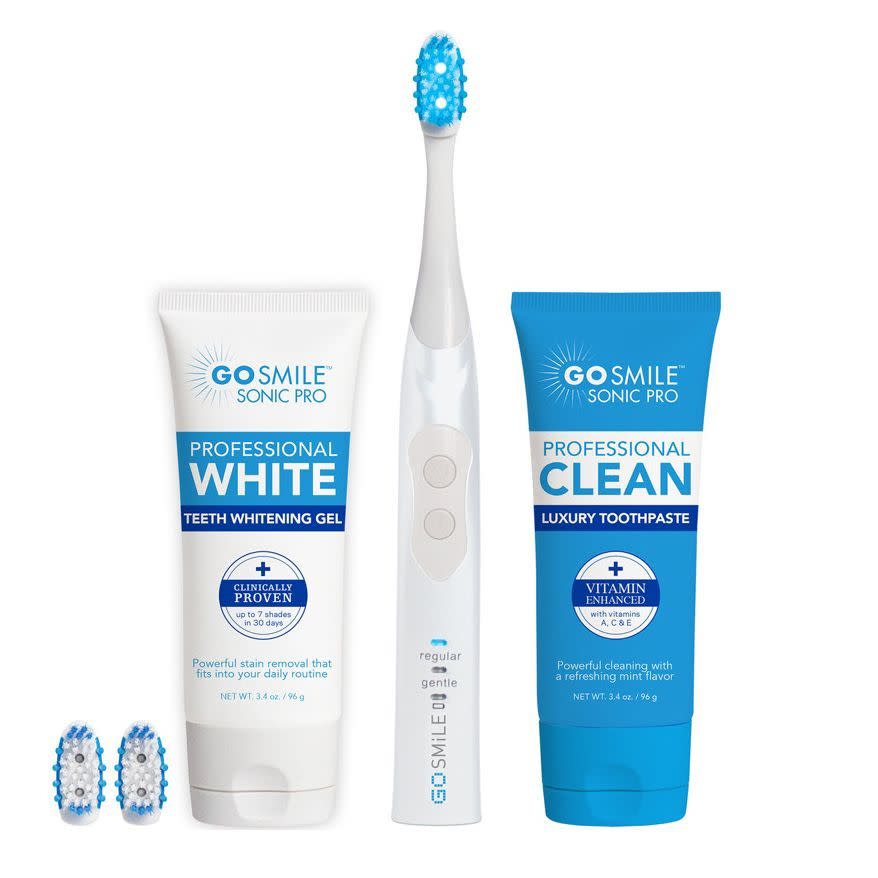 7) Go Smile Sonic Blue Smart Brush Whitening Kit