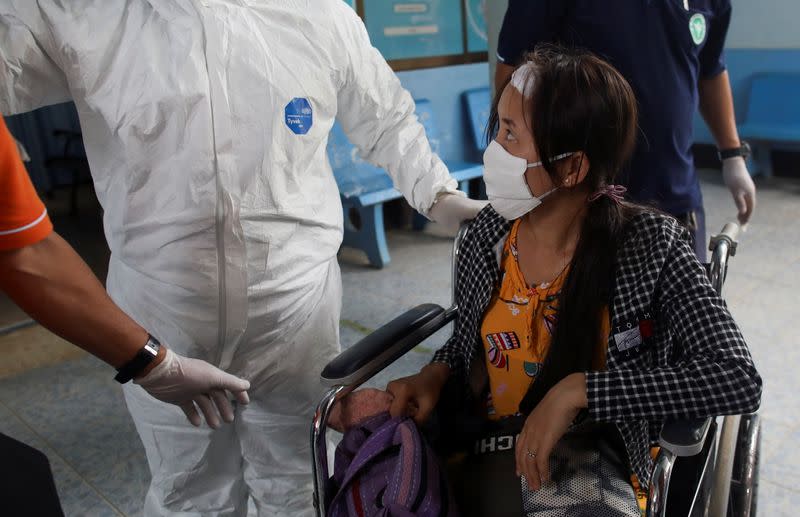 Wounded people fleeing the violence in Myanmar seek medical treatment at the Thai border village of Mae Sam Laep