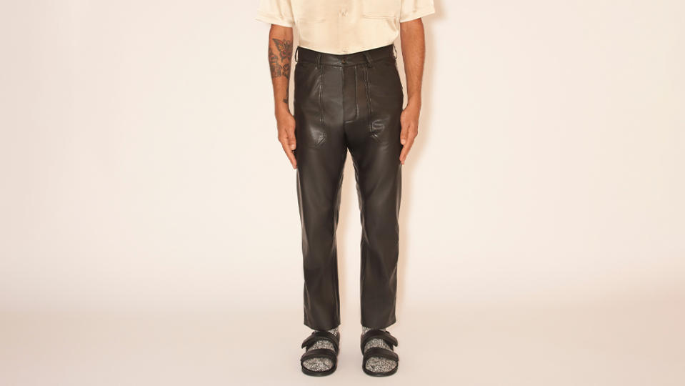 Nanushka Alt-Leather Workwear Trousers