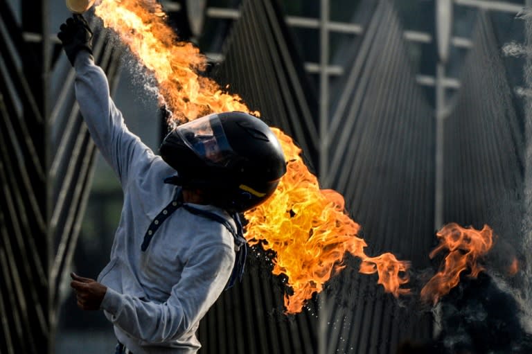 Near-daily protests against President Nicolas Maduro, who is blamed for an economic crisis that has caused desperate shortages of food, medicine and other basic goods, often turn violent