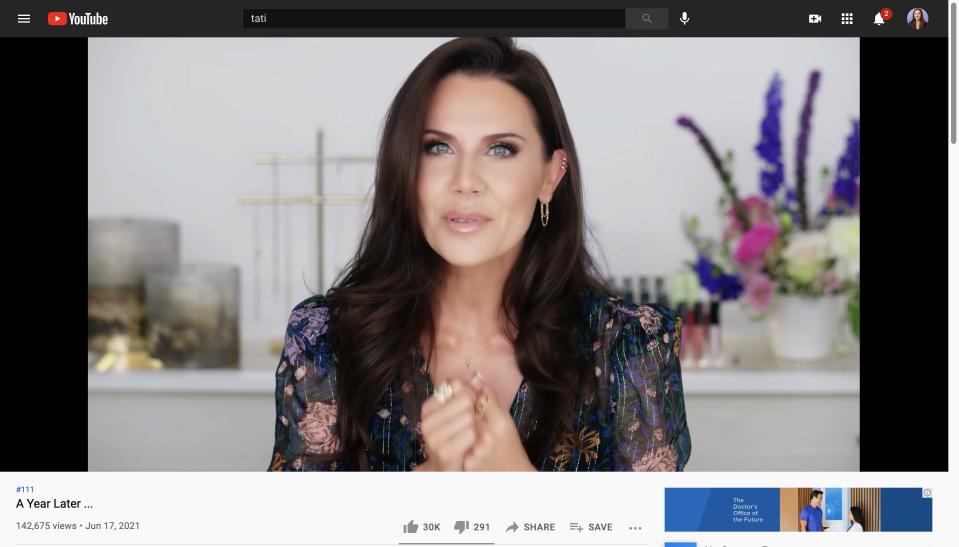 Tati Westbrook speaks in her first YouTube video in a year.