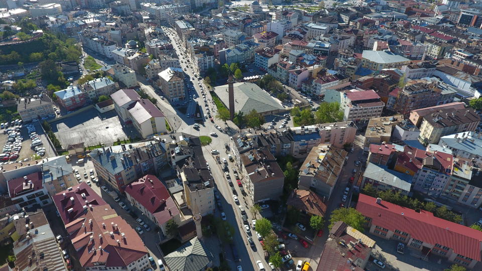 Luftansicht einer Straßenkreuzung im türkischen Sivas.(Bild: Getty)