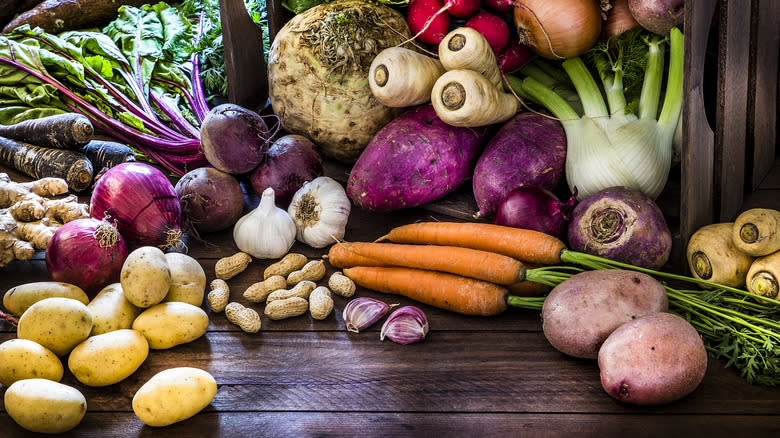 Assortment of root vegetables