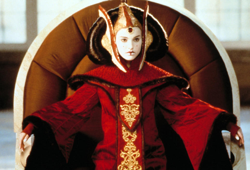 Natalie Portman is in full regal garb as Queen Amidala in 'The Phantom Menace' (Photo: ©Lucasfilm Ltd./courtesy Everett / Everett Collection)