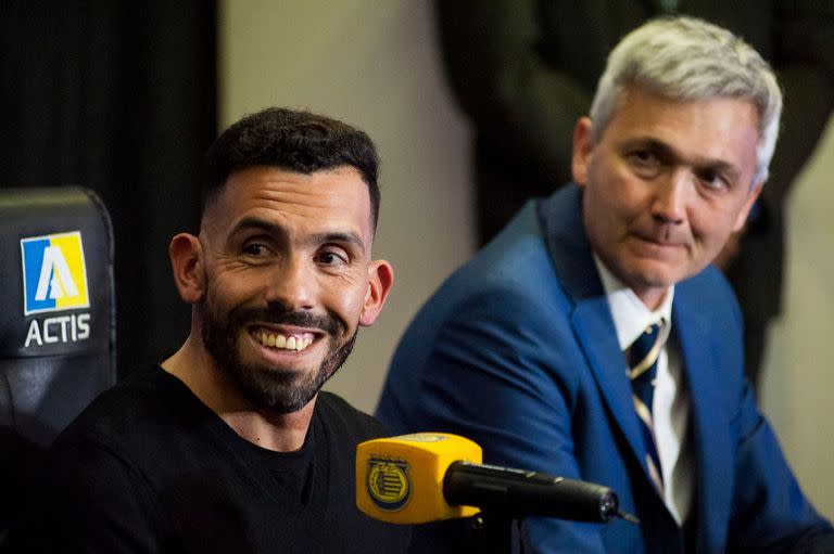 Carlos Tévez, en su presentación como director técnico de Rosario Central