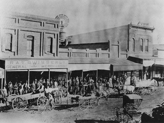 Downtown Midland, Sheriff Dave Allison's domain, circa 1900.