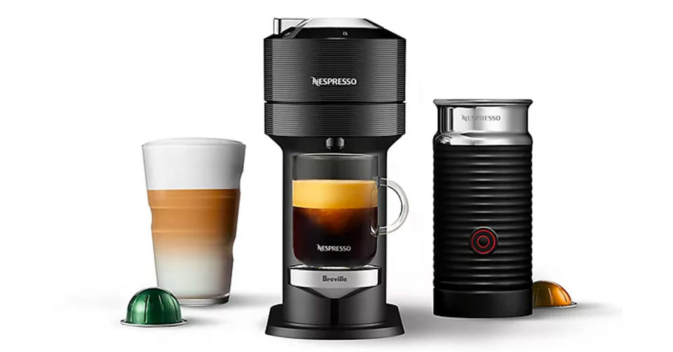 Nespresso by Breville VertuoLine Coffee and Espresso Maker Bundle with Aeroccino Frother (Photo: Bed Bath & Beyond)