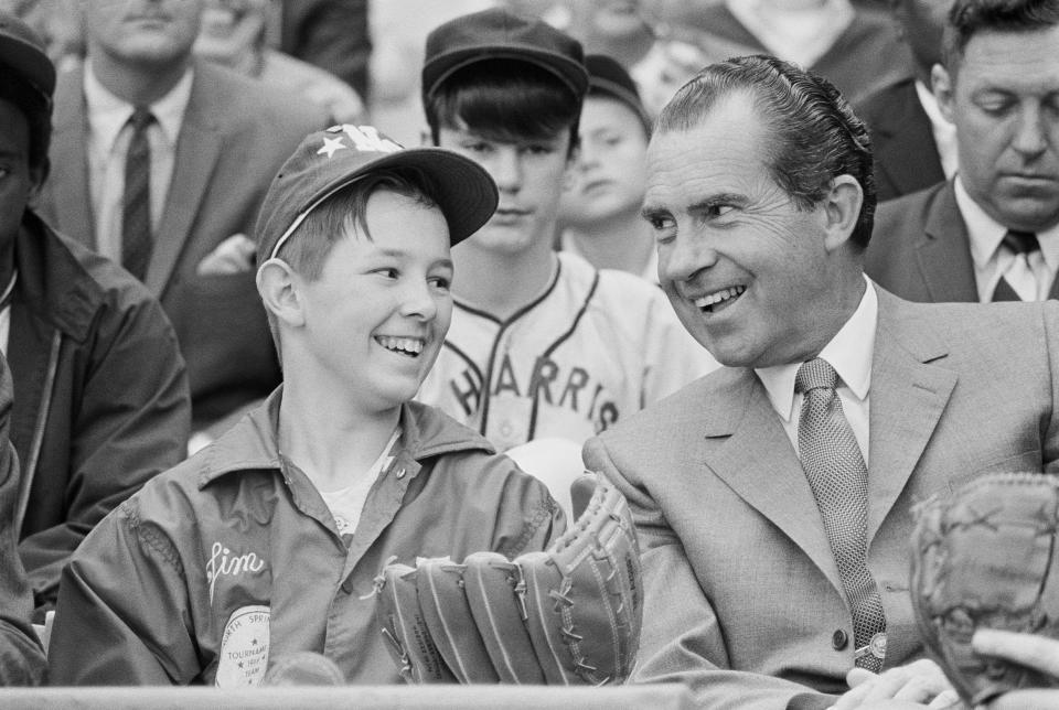 President Richard Nixon was a rabid sports fan who loved to talk about players and stats to anyone who would listen. | Corbis via Getty Images