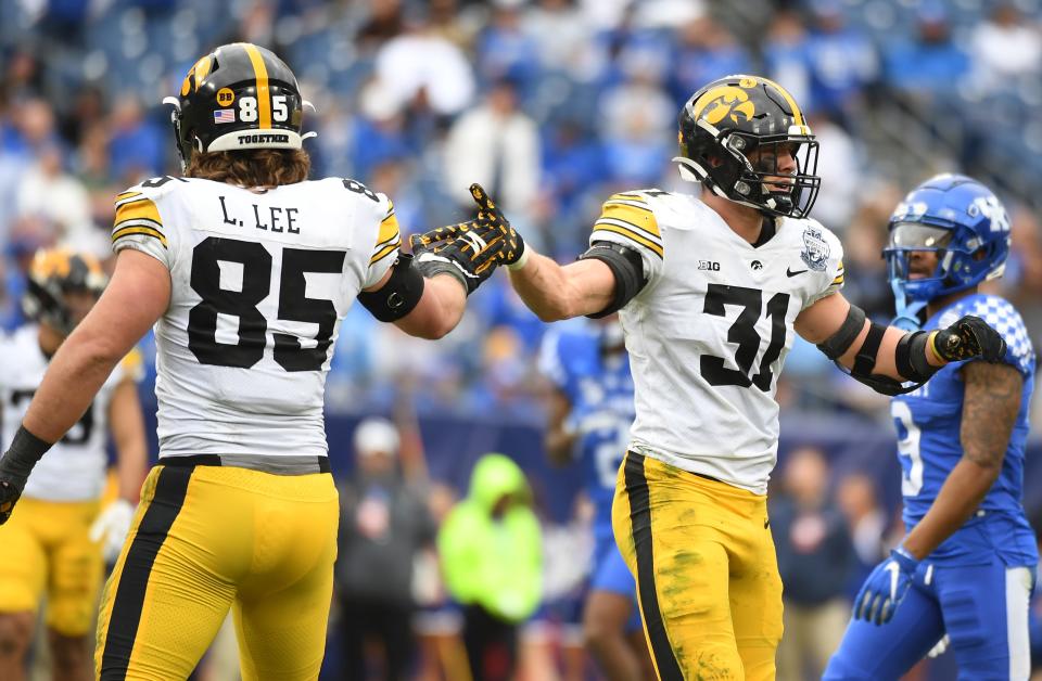 Iowa linebacker Jack Campbell (31) would be an ideal replacement for Tremaine Edmunds.