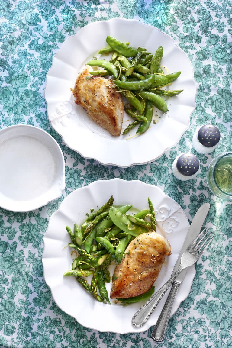 Skillet Chicken and Spring Vegetables