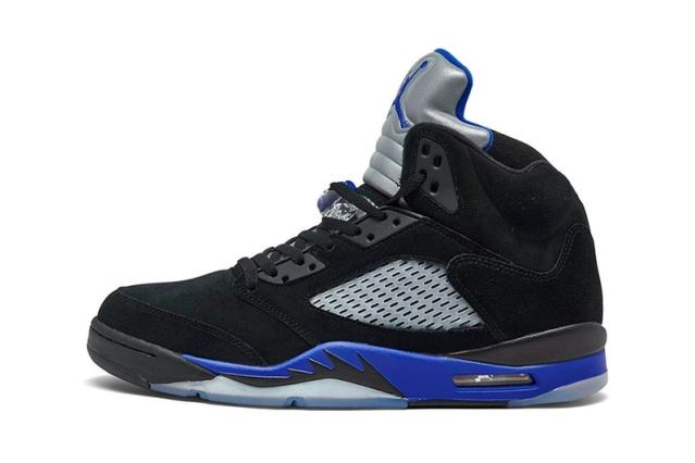 blue and black jordans 7