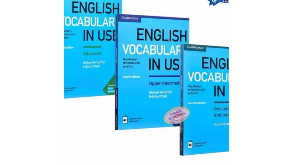 Cambridge English Vocabulary In Use: Junior + Intermediate +Advanced The Fourth Edition. (Photo: Lazada SG)