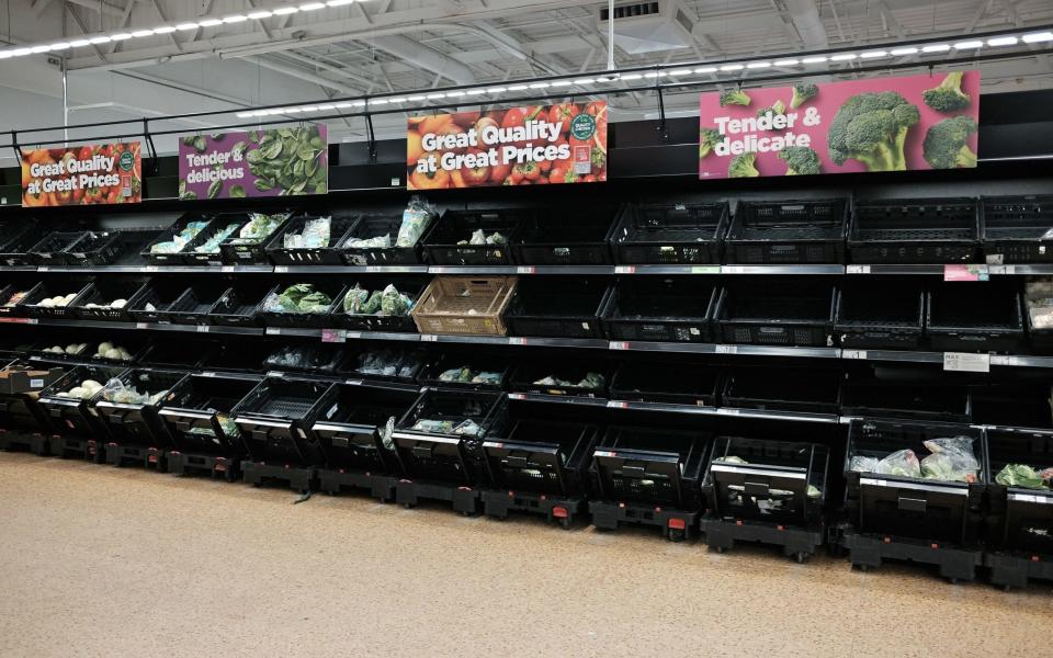 A shortage of tomatoes affecting UK supermarkets is widened to other fruit and vegetables, attributed to a combination of bad weather and transport problems - Yui Mok/PA