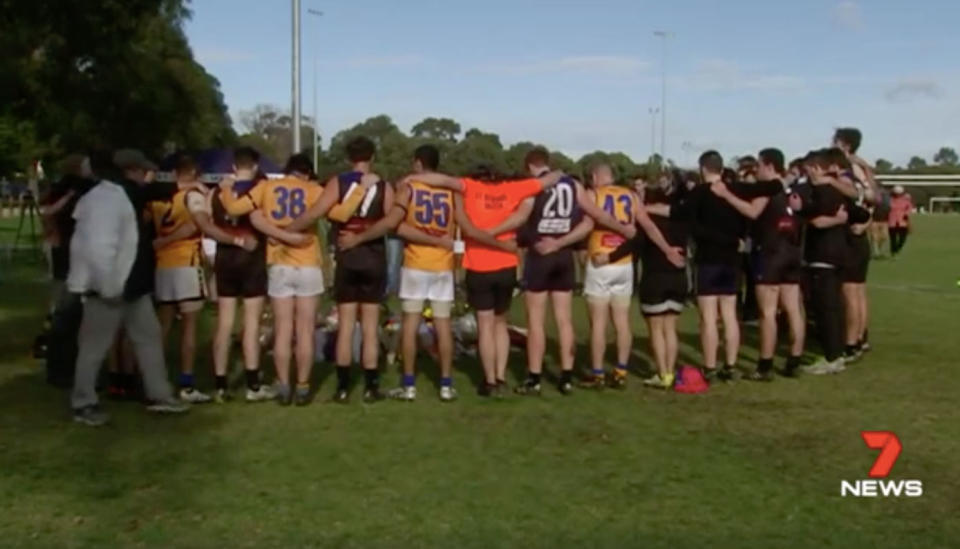 Sports teams paid their tributes on Saturday with a minute’s silence at Princes Park. Source: 7 News