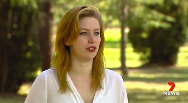 Madeline said she was sacked as a camerawoman from an entertainment business. Photo: 7 News