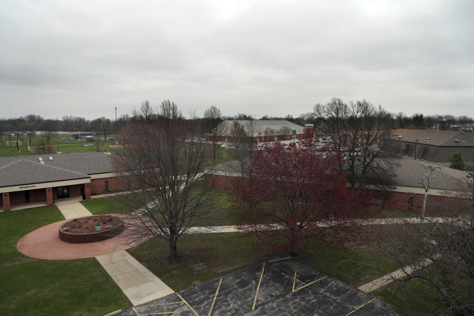 The campus of Lincoln College is shown Tuesday, April 12, 2022, in Lincoln, Ill. The historically Black college in central Illinois named after Abraham Lincoln and founded the year the former president was assassinated will close this week, months after a cyberattack that compounded enrollment struggles due to the coronavirus pandemic. (Terrence Antonio James/Chicago Tribune)/Chicago Tribune via AP)