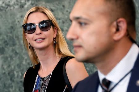 Ivanka Trump, daughter and adviser of U.S. President Donald Trump, departs United Nations headquarters after meeting with U.N. Secretary-General Antonio Guterres in New York, U.S., July 28, 2017. REUTERS/Mike Segar