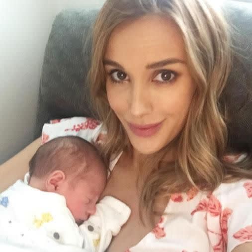 Bec admits she's just like any other new mum when it comes to adjusting to life with newborns. Photo: Instagram/becjudd