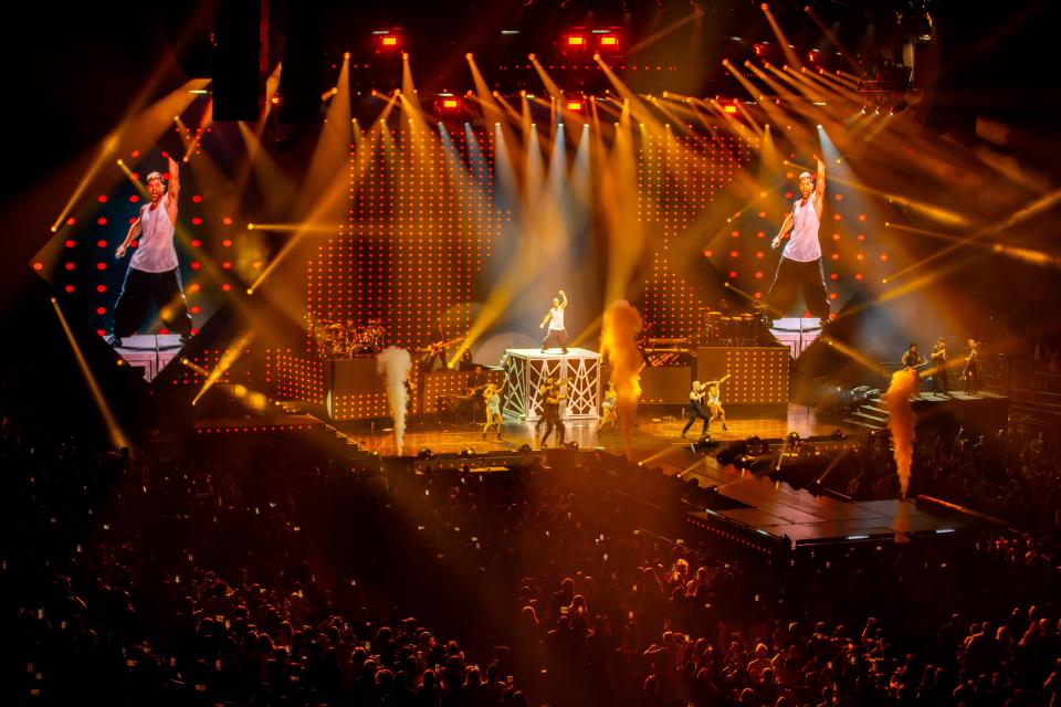 Ricky Martin performs at the opening of The Trilogy Tour at Capital One Arena in Washington, D.C. on Oct, 14, 2023.