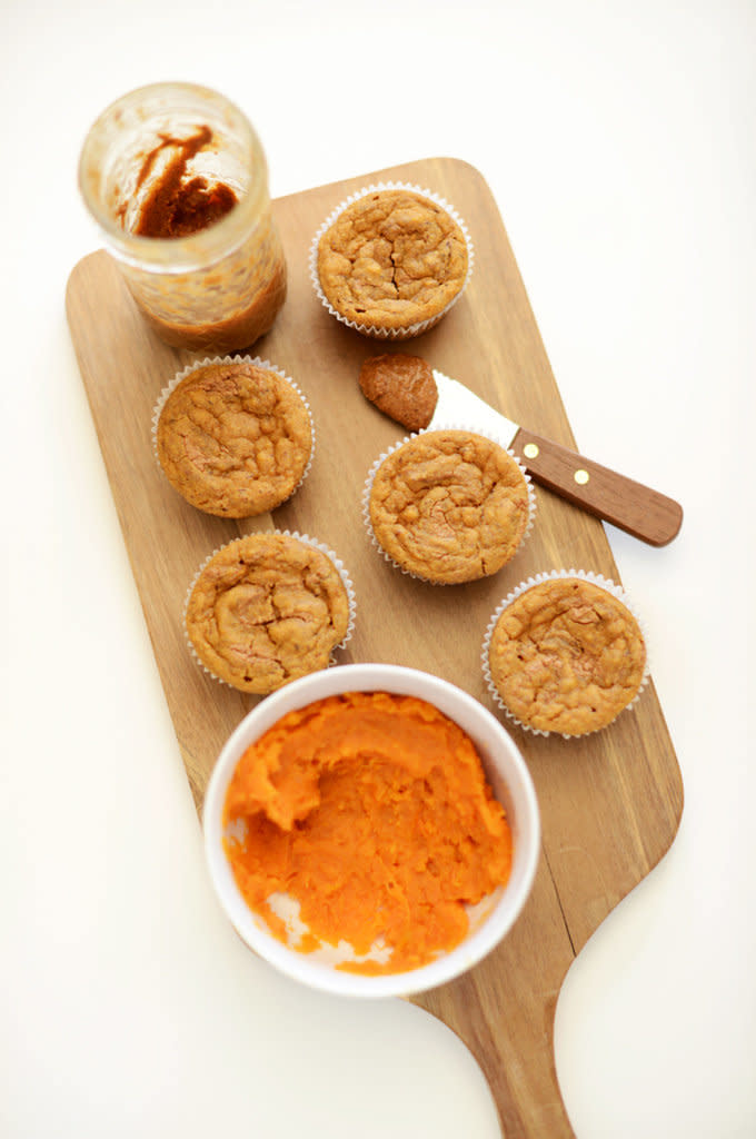 <strong>Get the <a href="http://minimalistbaker.com/sweet-potato-almond-butter-muffins/">Sweet Potato Almond Butter Muffins recipe</a>&nbsp;from Minimalist Baker</strong>