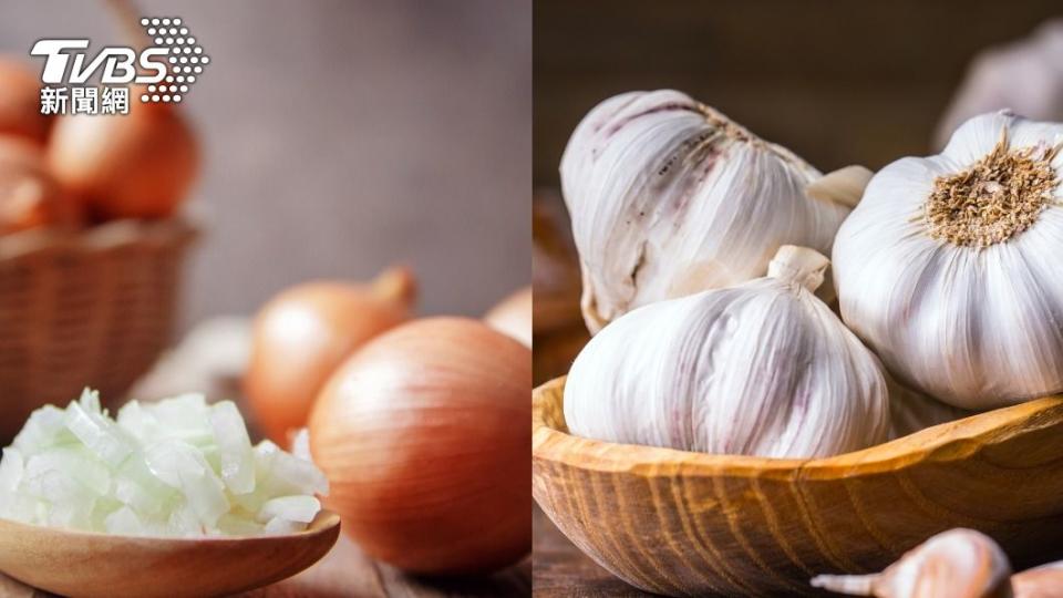 大蒜和洋蔥都能有效保護心血管。（示意圖／Shutterstock達志影像）