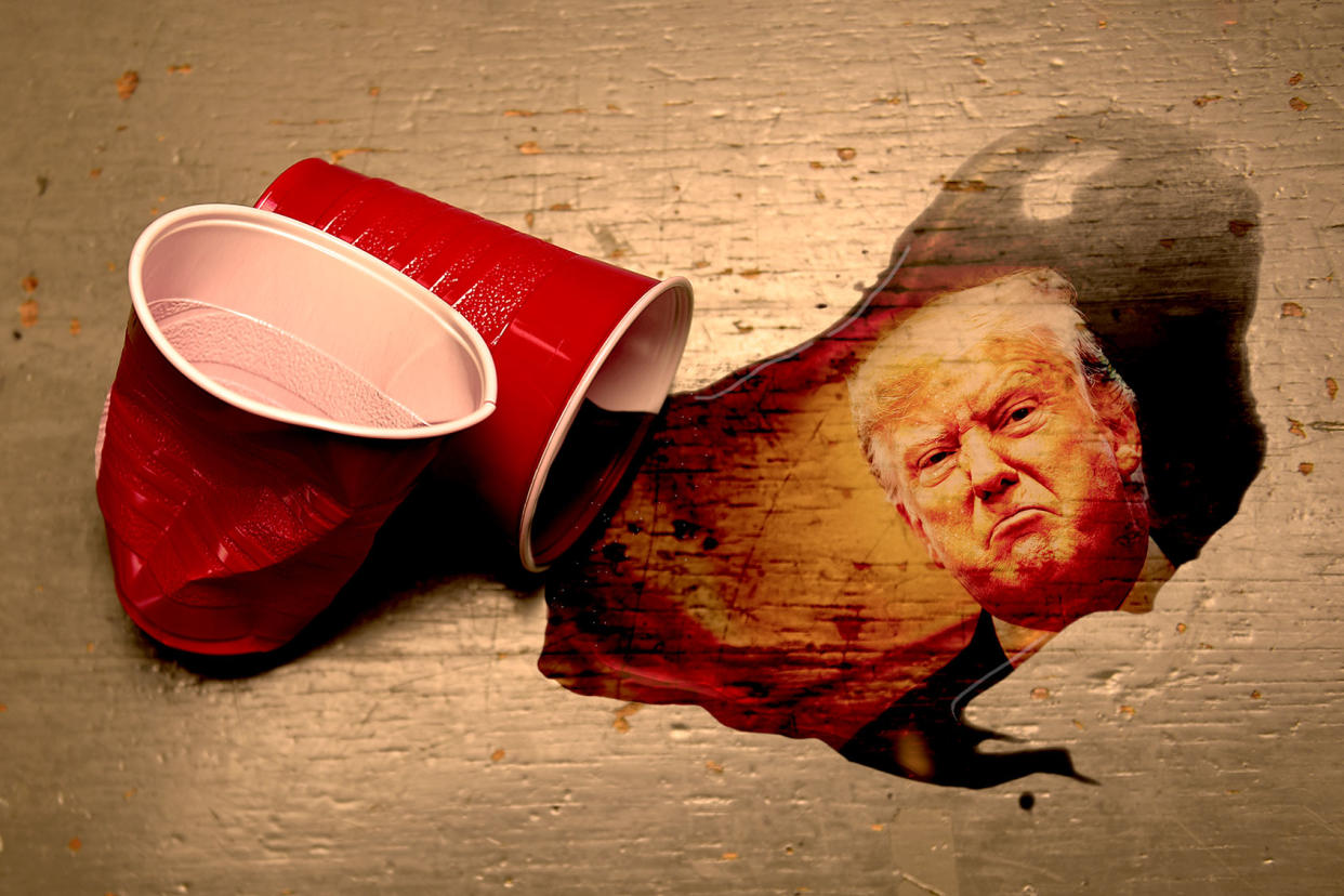 Spilled Drink of Donald Trump Photo illustration by Salon/Getty Images
