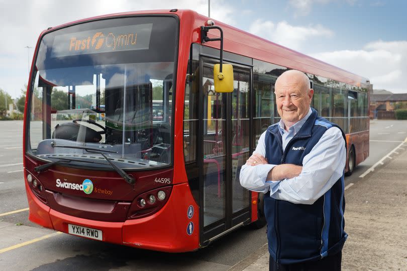Kenny, 76, has been on the buses since 1966 after starting fresh out of school - and reckons he has travelled the equivalent of two return trips to the moon.
