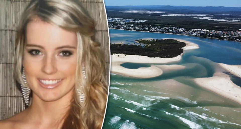 Pictured: Bystanders pulled Lucinda McGrath, 27, from the surf unconscious.
