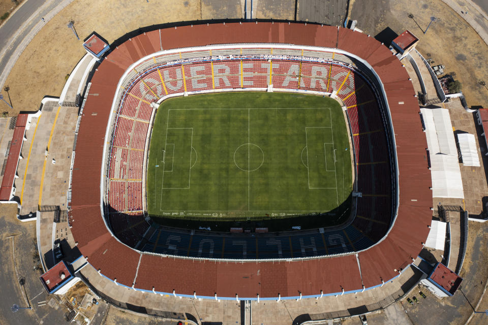 Aerial view of La Corregidora stadium