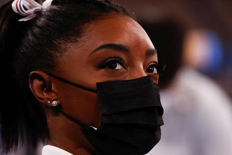 Simone Biles durante los Juegos Olímpicos de Tokio 2020. (Fuente: EFE)