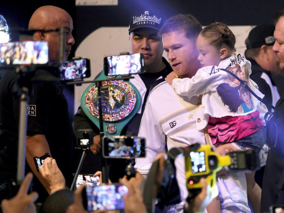 Saul 'Canelo' Alvarez has only been out-shined on-stage by his daughter Maria Fernanda.