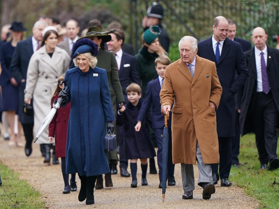 Prince Louis joined the royal family's Christmas church service in